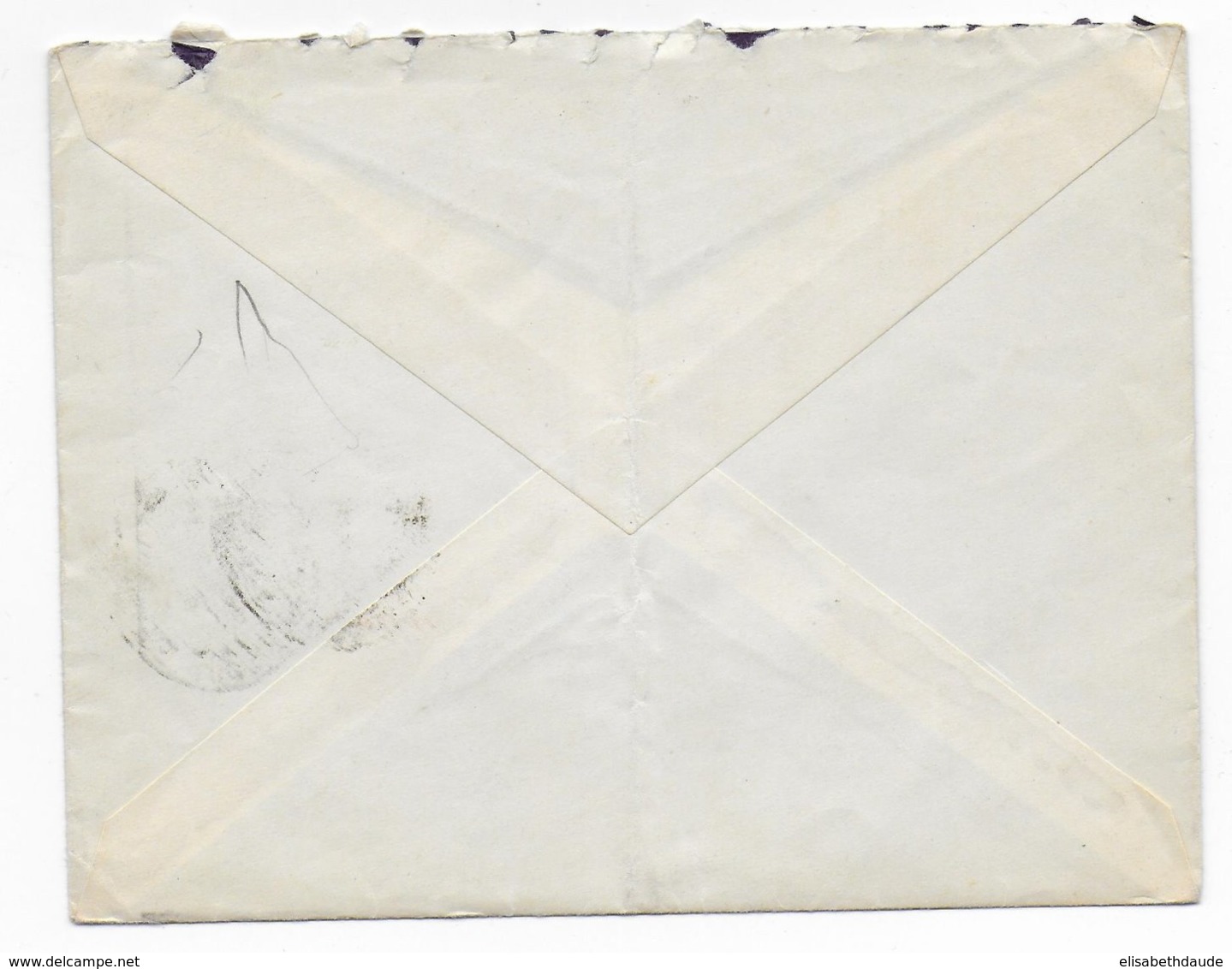 ALGERIE - 1939 - POSTE MARITIME : CACHET "MARSEILLE ST CHARLES PAQUEBOT" Sur ENVELOPPE Du GOUVERNEUR GENERAL => NICE - Poste Maritime