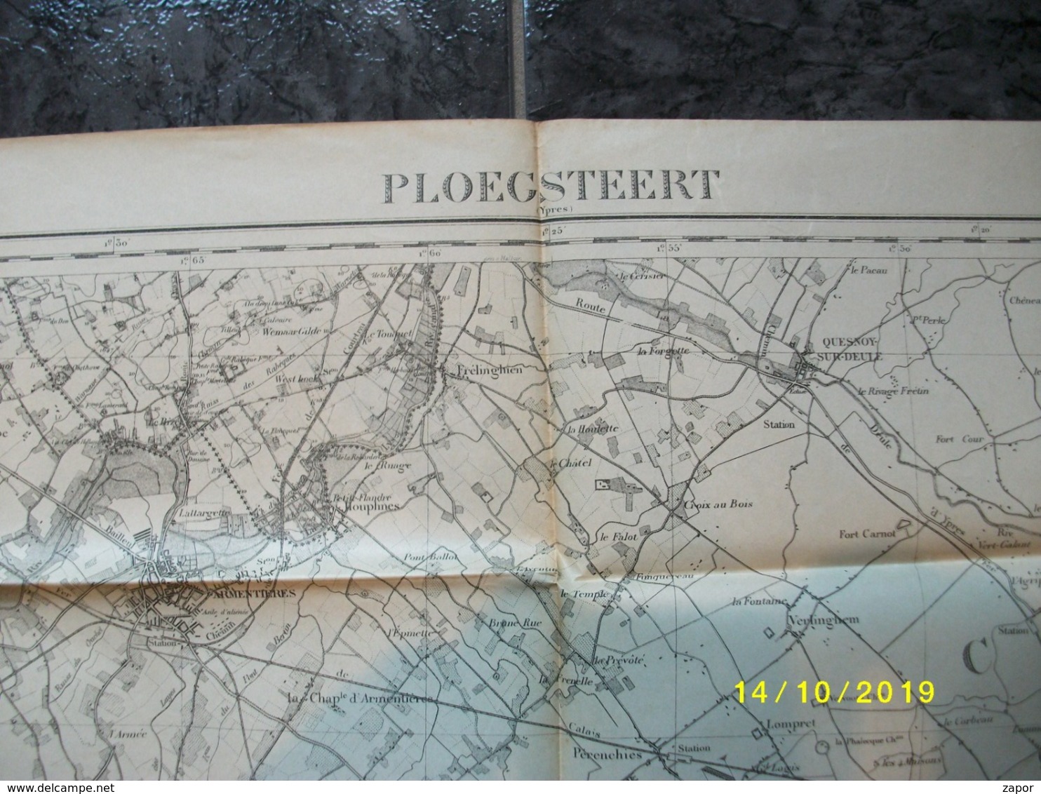 Topografische / Stafkaart Van Ploegsteert (Lille Quesnoy Tourcoing Nieppe) - Cartes Topographiques