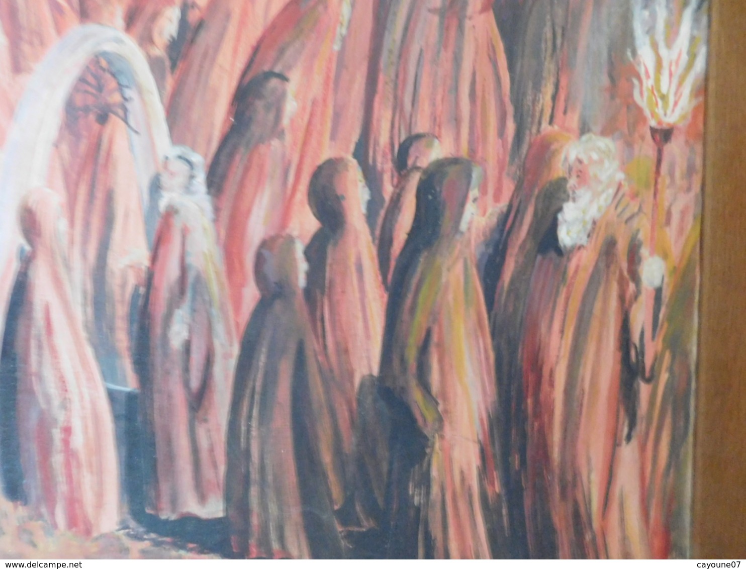 James TATE huile sur toile "Lamentations" encadrée signée école anglaise datée 1969