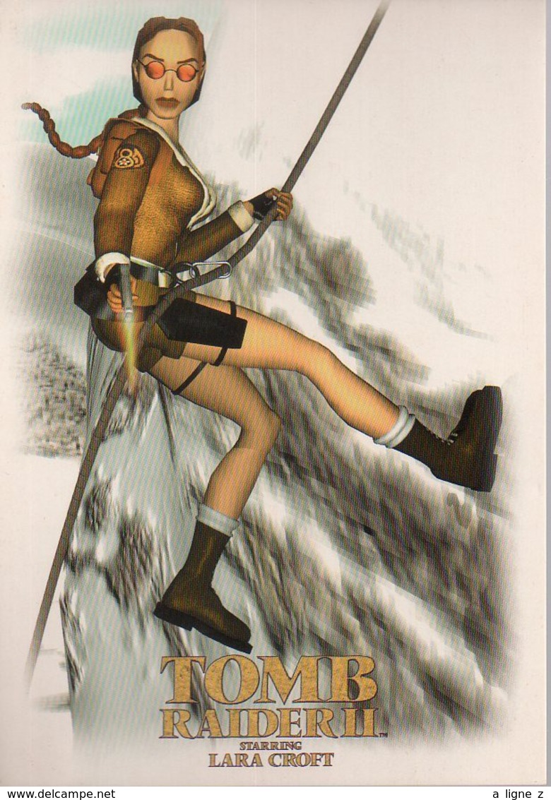 REF 434 : CPM Carte Publicitaire Jeu Video Retrogaming Lara Croft Tomb Raider N° 2 - Advertising