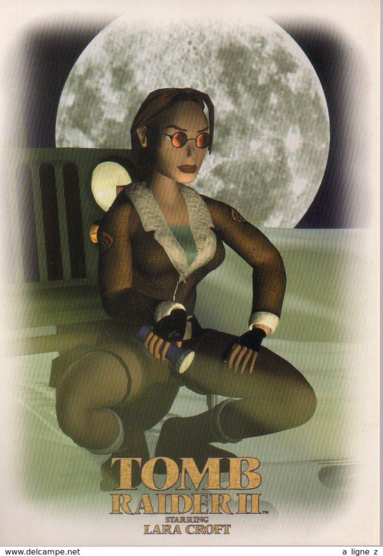 REF 434 : CPM Carte Publicitaire Jeu Video Retrogaming Lara Croft Tomb Raider N° 3 - Advertising