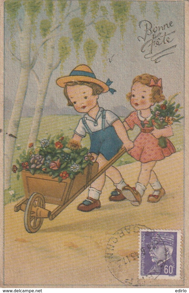 ***  Illustrateur Bonne Fête Petits Jardiniers - TB Petit Pli Angle - 1900-1949