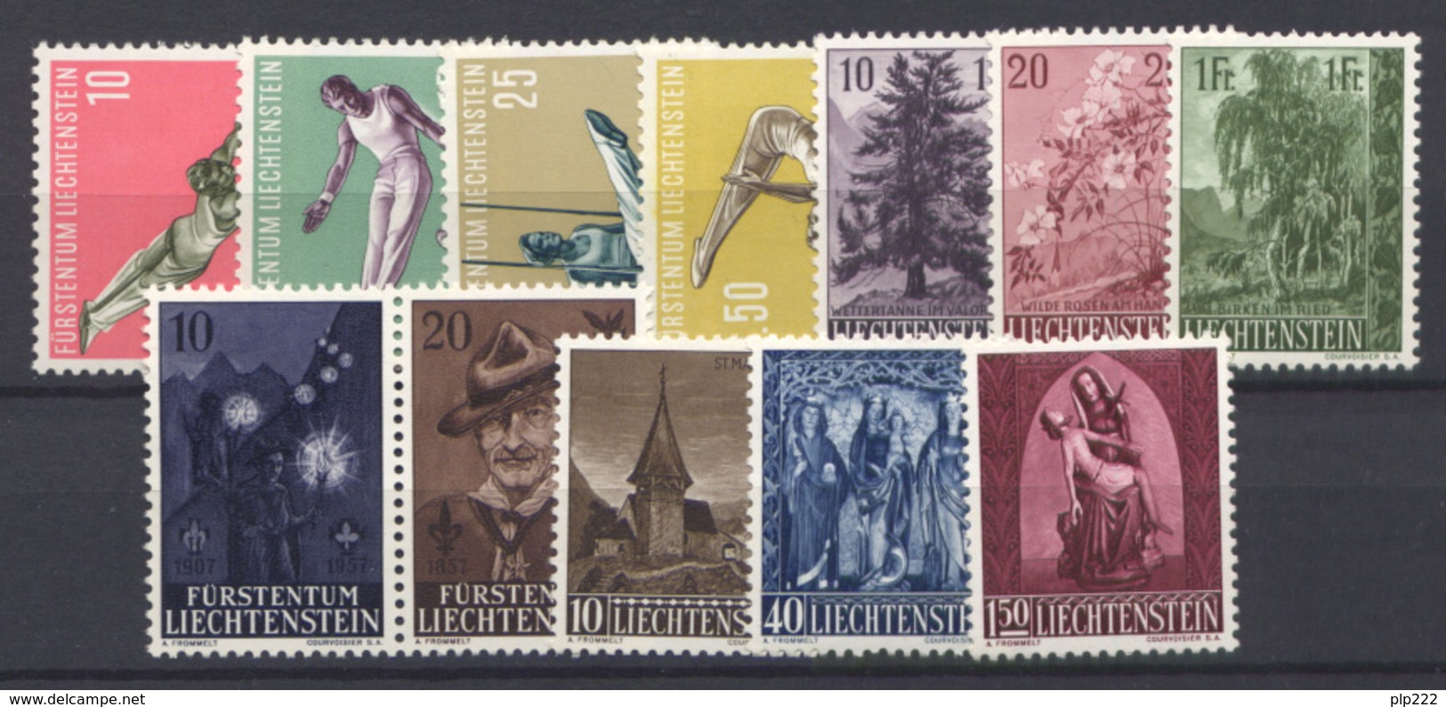 Liechtenstein 1957 Annata Completa / Complete Year Set **/MNH VF - Vollständige Jahrgänge