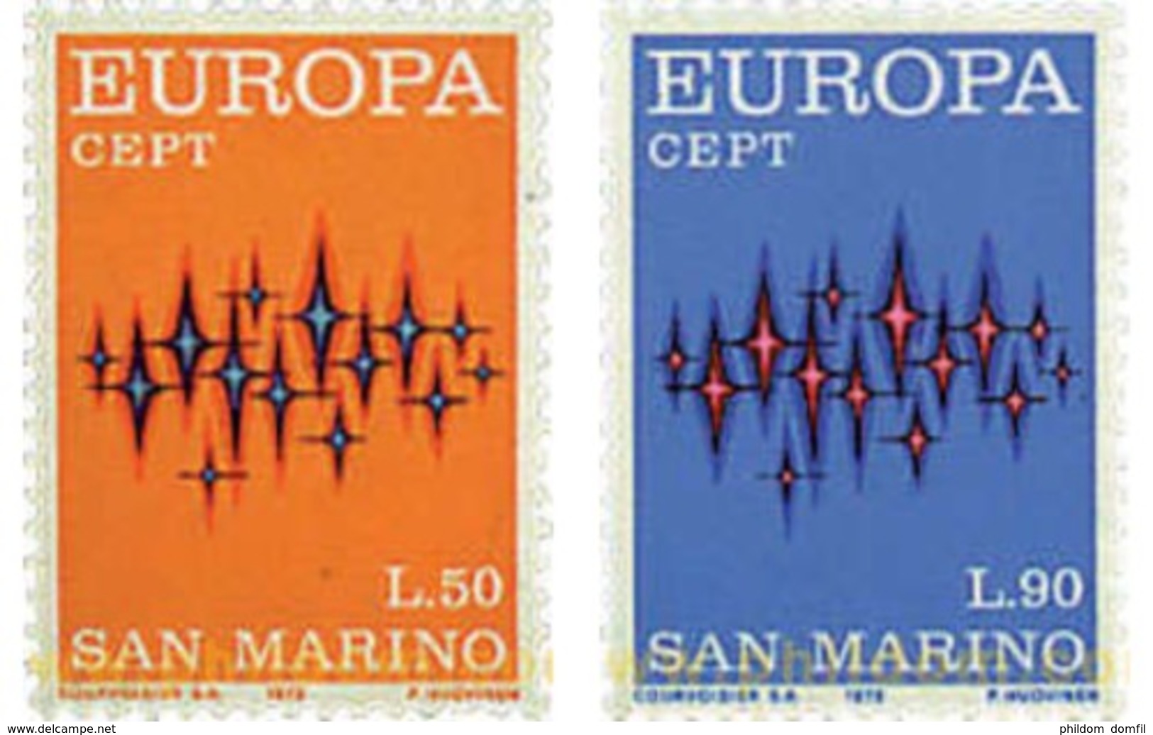 Ref. 62227 * MNH * - SAN MARINO. 1972. EUROPA CEPT. COMMUNICATIONS . EUROPA CEPT. COMUNICACIONES - Ungebraucht