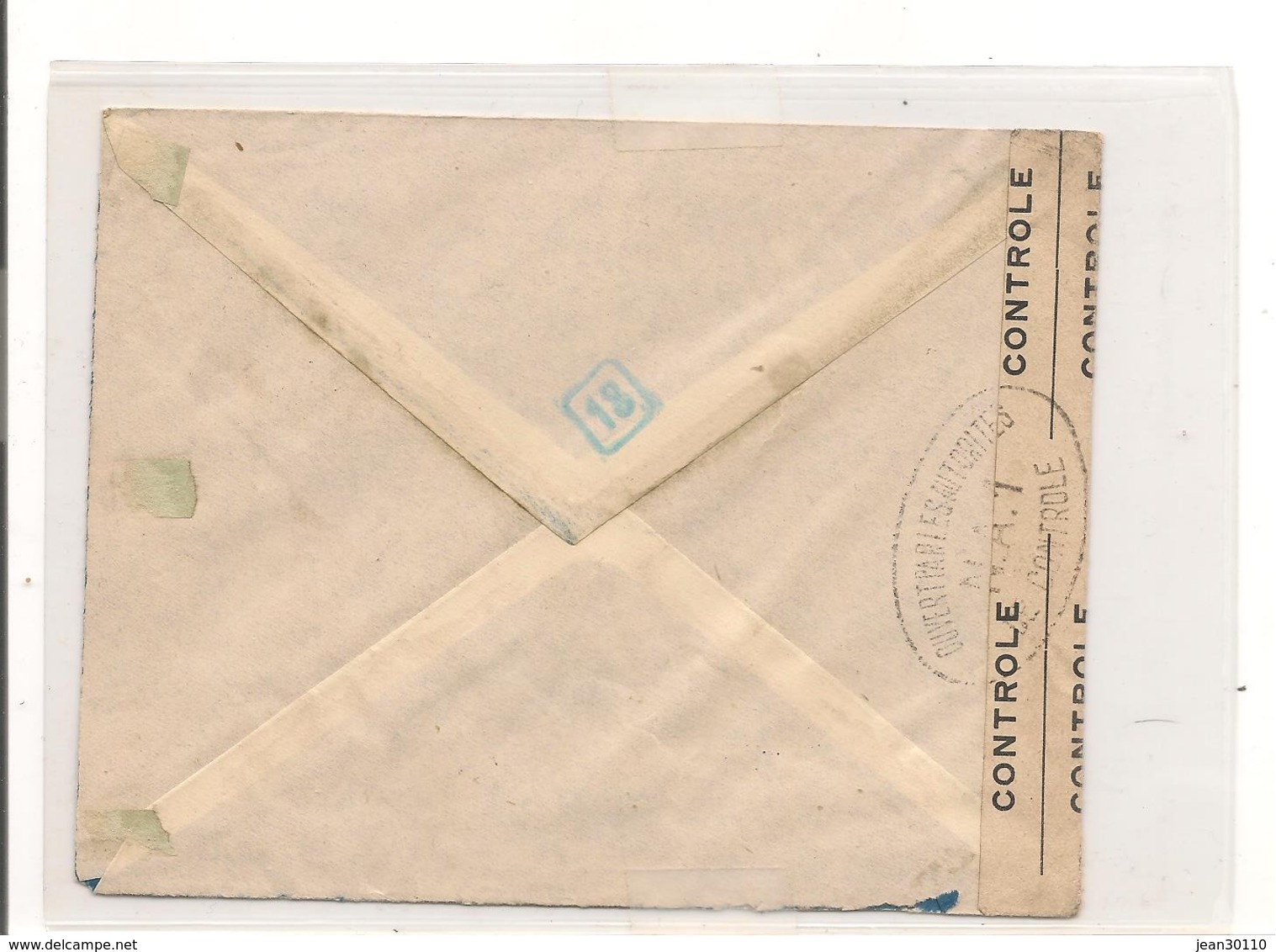 FRANCE 1945  ENVELOPPE F.M. POSTE AUX ARMÉES  POUR LIMOGES OUVERT PAR LES AUTORITÉS MILITAIRES - Guerra Del 1939-45