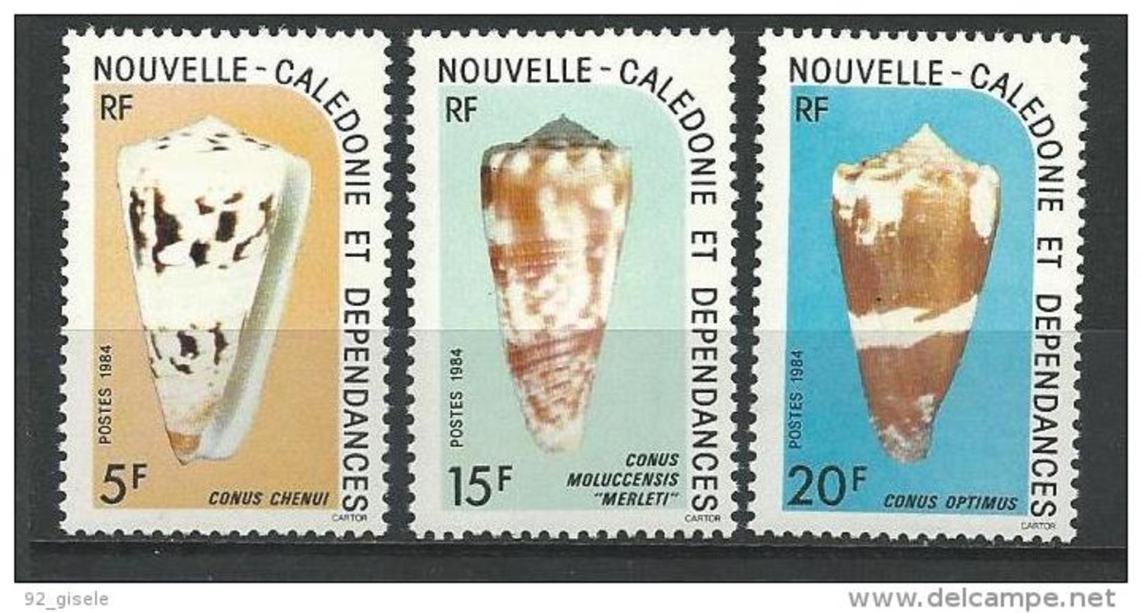 Nle-Caledonie YT 481 à 483 " Coquillages " 1984 Neuf** - Unused Stamps
