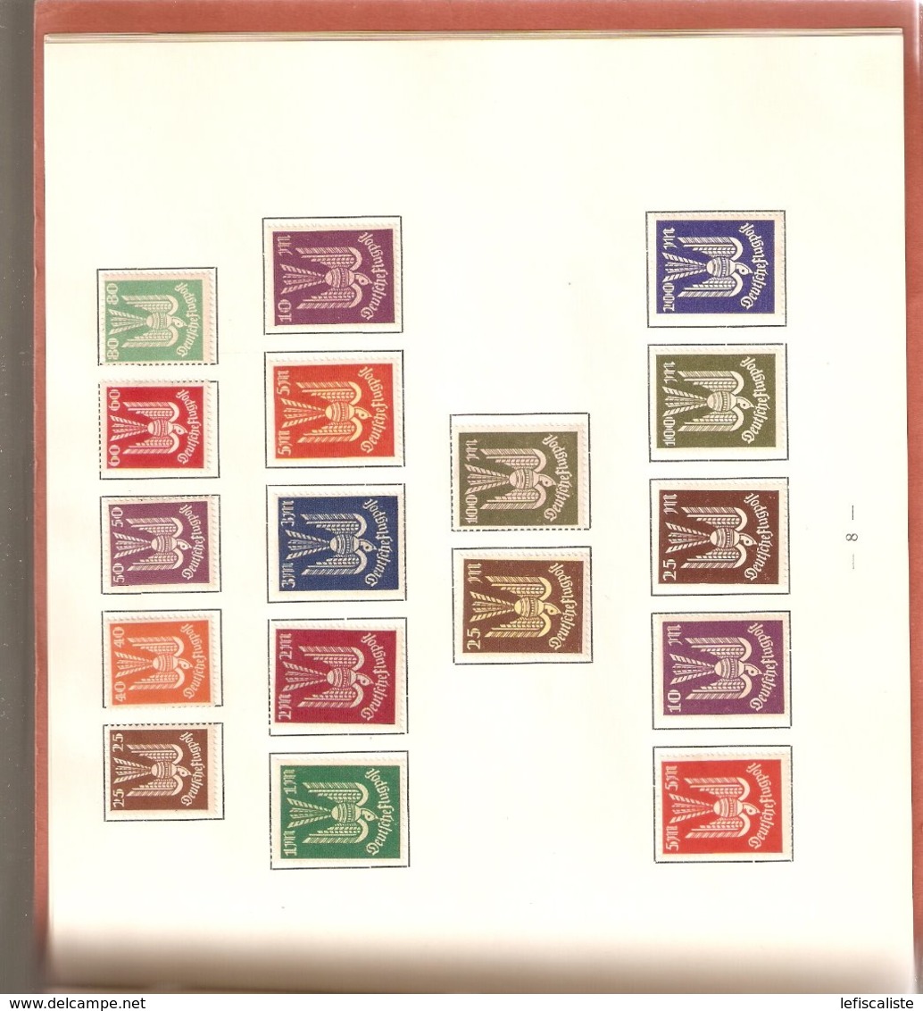 Album de timbres allemands 1914 à 1924
