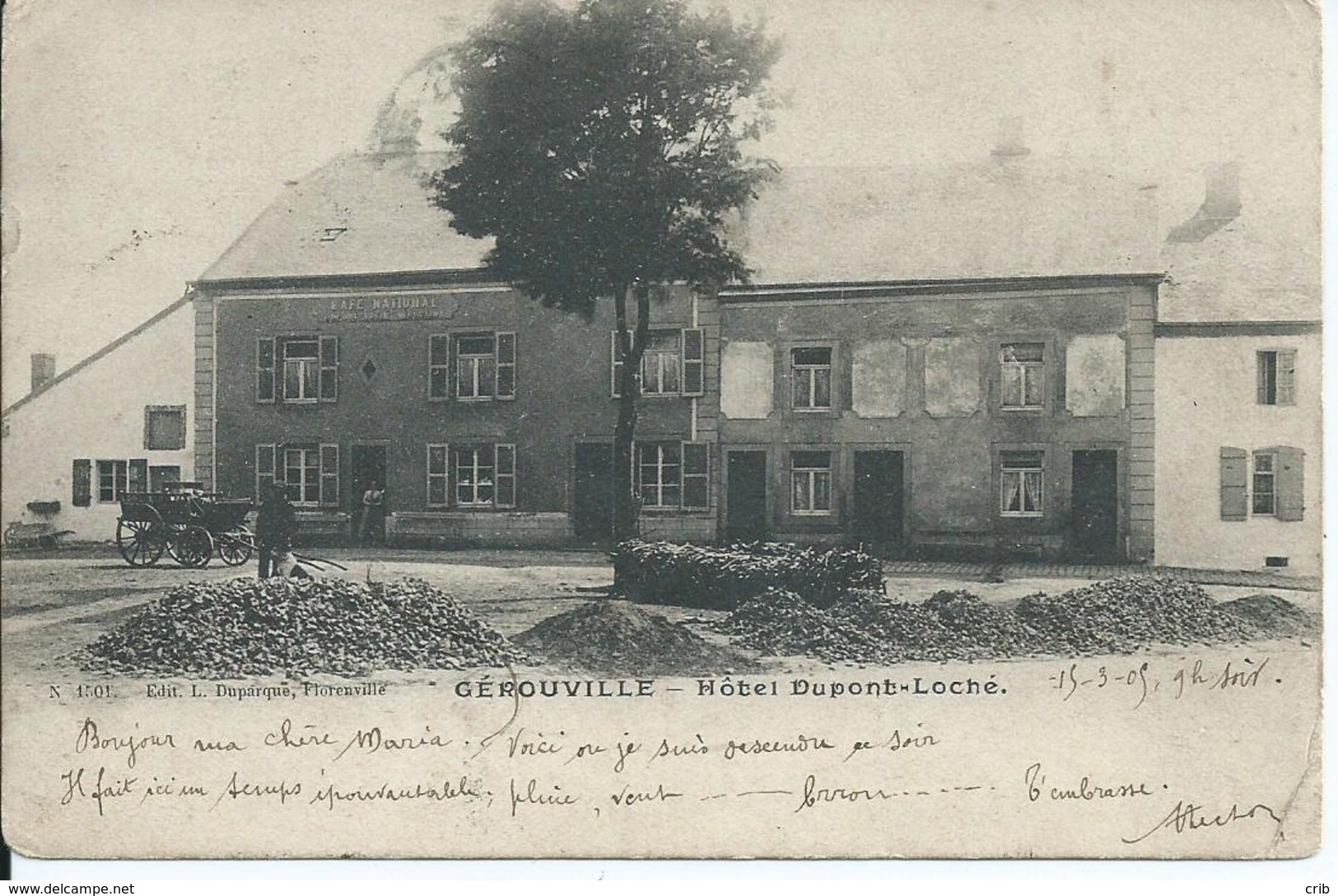 Zichtkaart GEROUVILLE Met OCB 56 - Afstempeling GEROUVILLE - COBA 30 - 1893-1907 Armarios