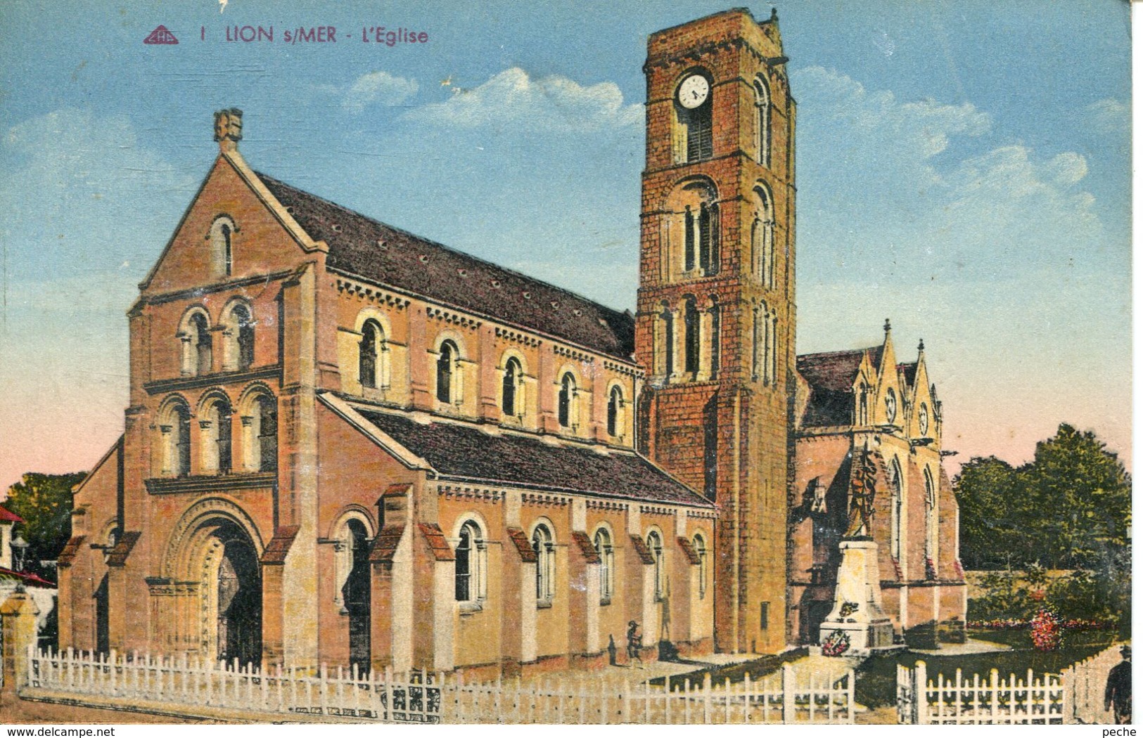 N°77213 -cpa Lion Sur Mer -l'église- - Autres & Non Classés