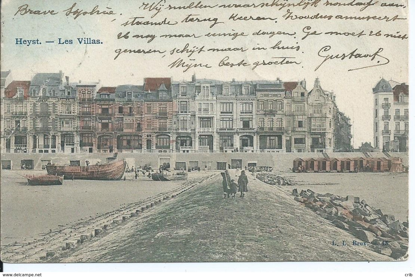 Zichtkaart Heist Met OCB 56 - Afstempeling HEYST-SUR-MER / ST.NICOLAS / LIERRE - 1893-1907 Armarios