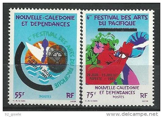 Nle-Caledonie YT 505 & 506 " Festival D'Arts " 1985 Neuf** - Unused Stamps