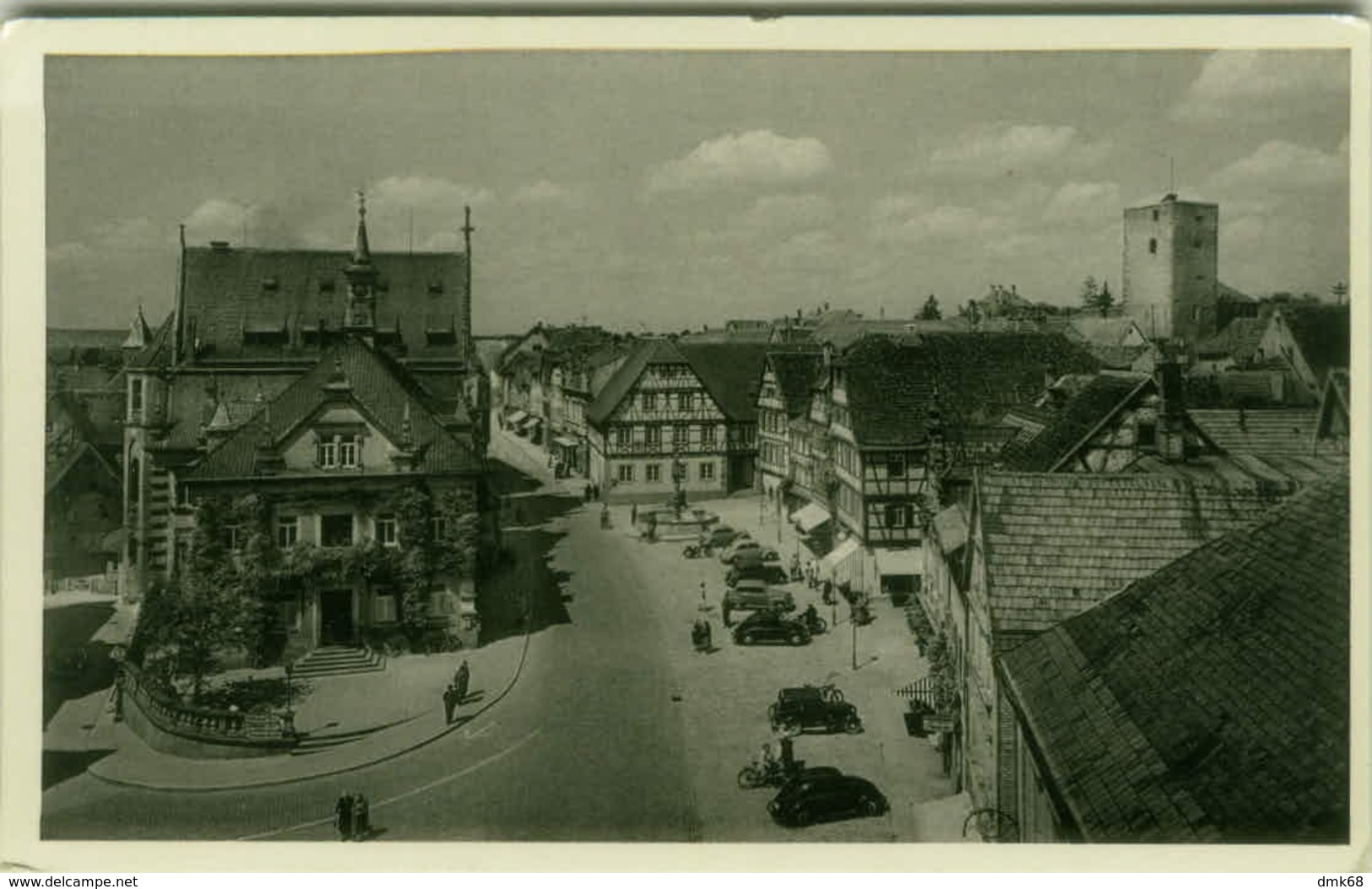 AK GERMANY - BRETTEN - HAUPTSTRABE MIT RATHAUS - 1940s (BG4617) - Bretten