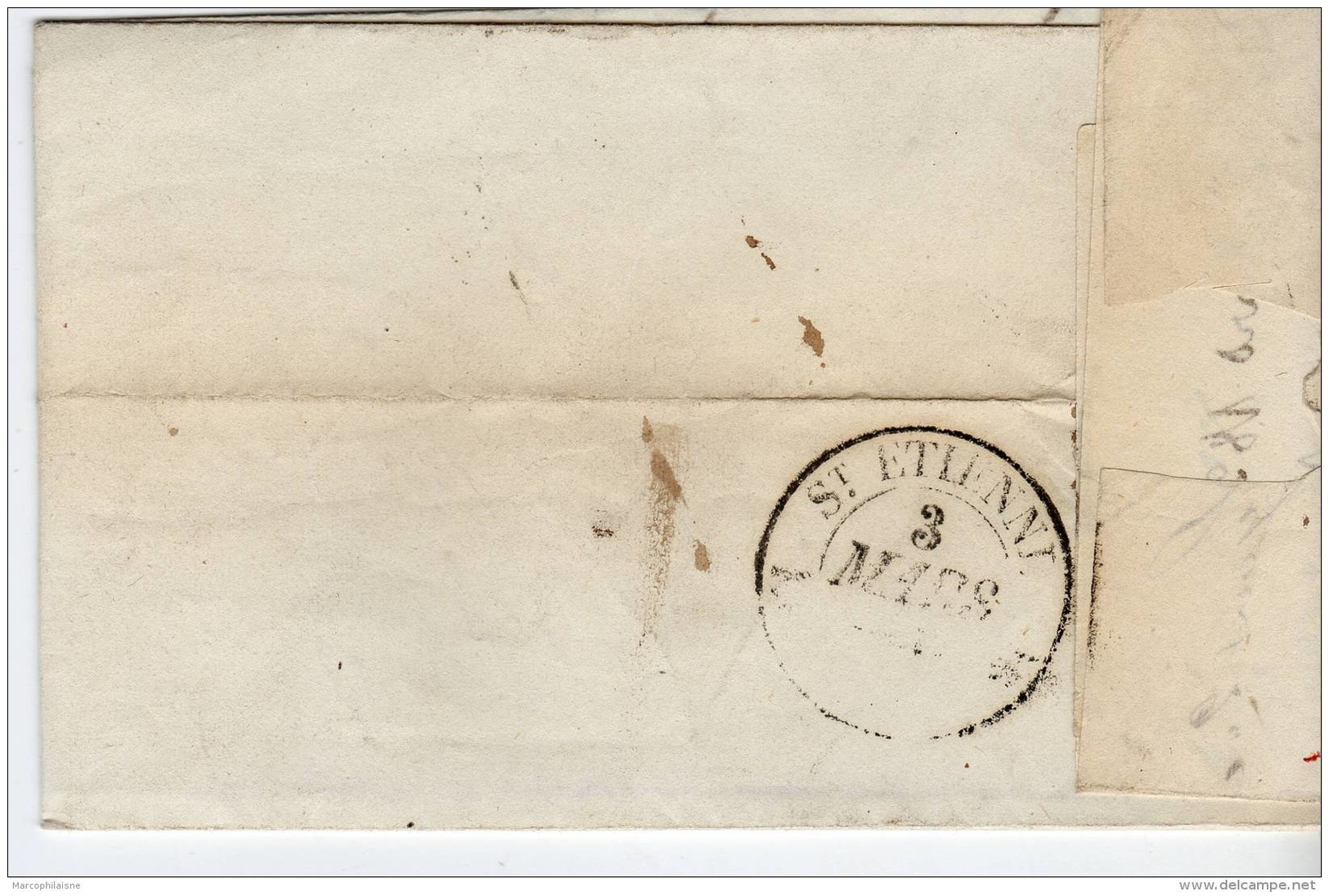 LYON  Rhone Type 13, 1837, 3 Décimes Pour Saint Etienne Loire, Verso St Etienne Type 12 - 1801-1848: Precursores XIX