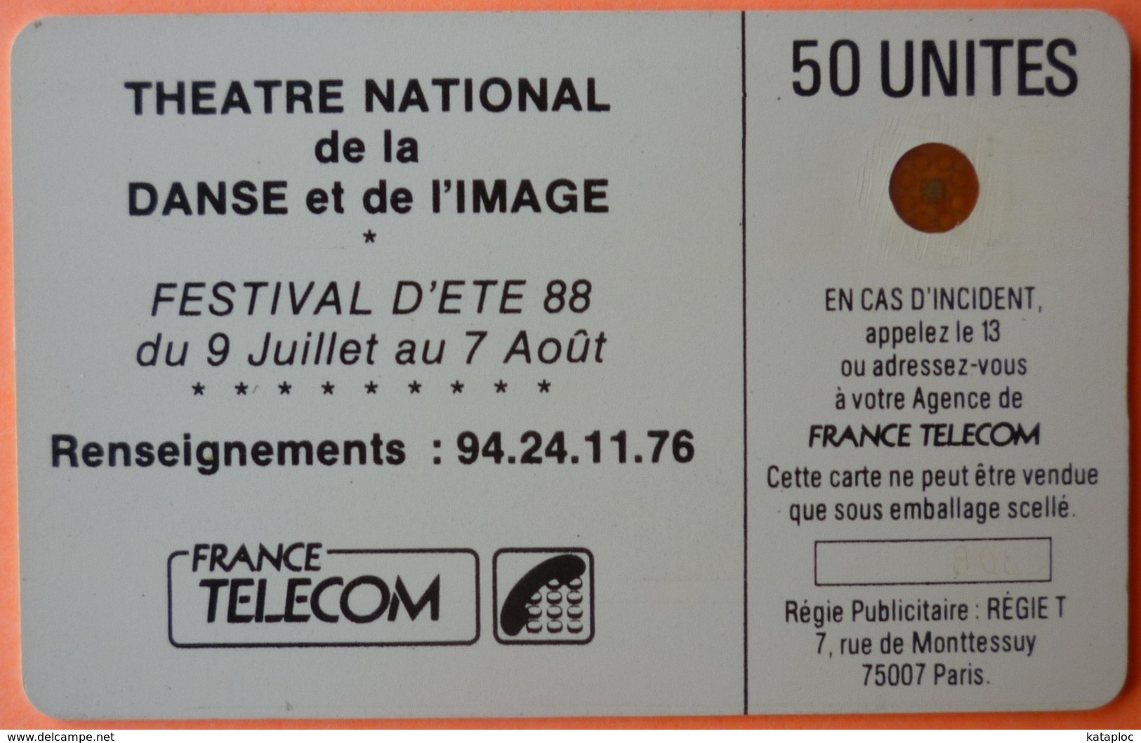 TELECARTE - CHATEAUVALLON - 50U - 2 SCANS - 1988