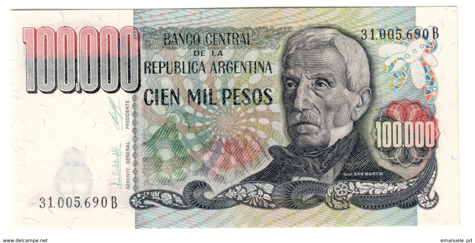 ARGENTINA	100000	PESO	1979	P308	UNC			.CV. - Argentina