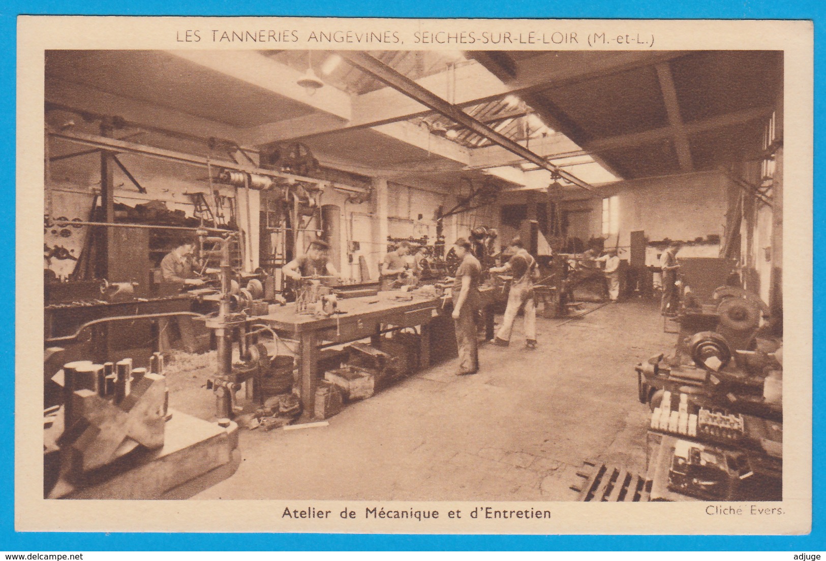 CPA-49-Seiches-sur-le-Loir-TANNERIES ANGEVINES - Atelier De Mécanique Et D'entretien - Animation* TOP* 2 SCANS - Seiches Sur Le Loir