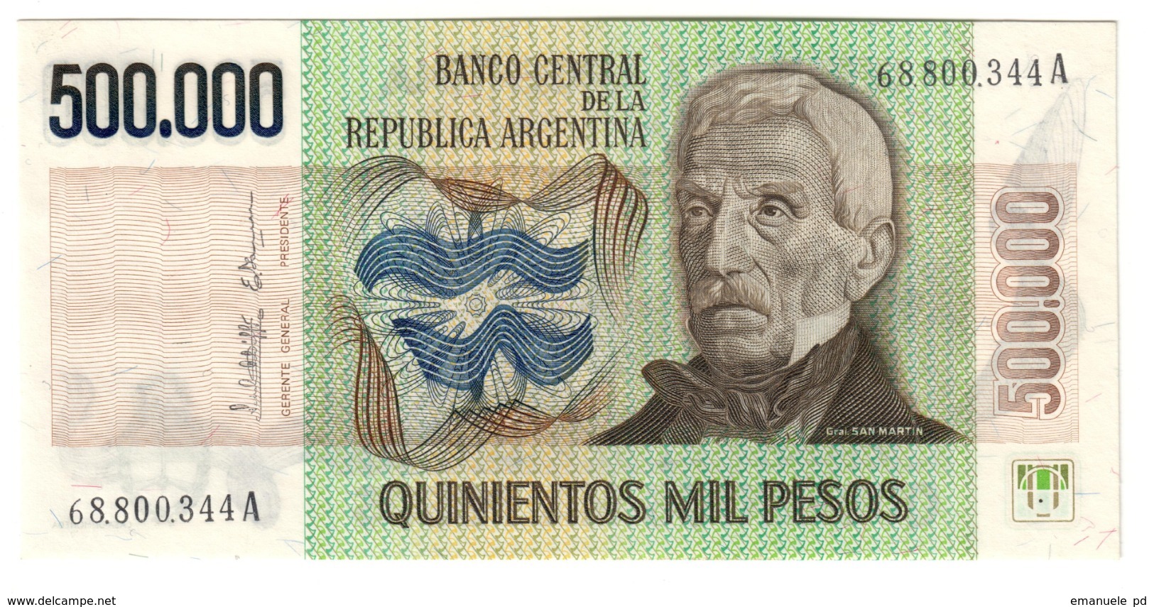 ARGENTINA	500000	PESO	1980	P309	UNC			.CV. - Argentina