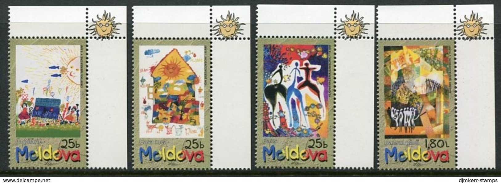 MOLDOVA 2001 Children's Drawings MNH / **.  Michel 390-93 - Moldavië