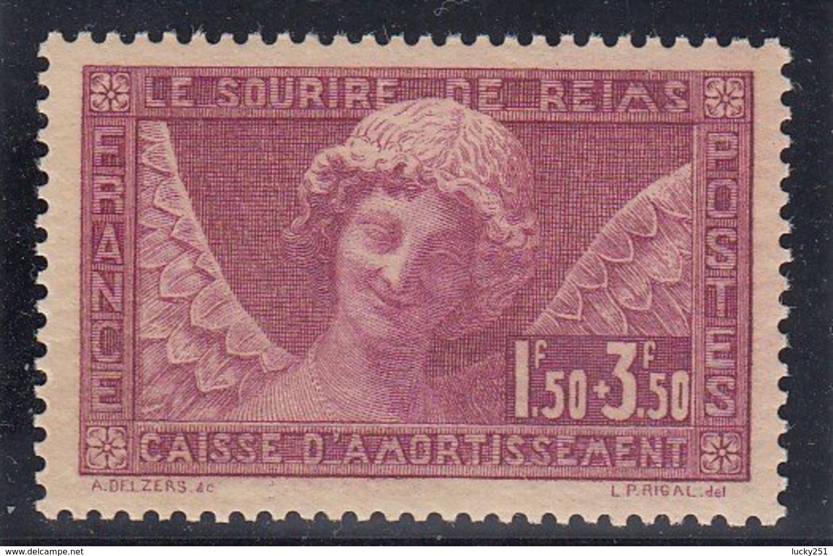 France - 1930 - N°YT 256** - L'ange Au Sourire - Cote 160€ - 1927-31 Caisse D'Amortissement