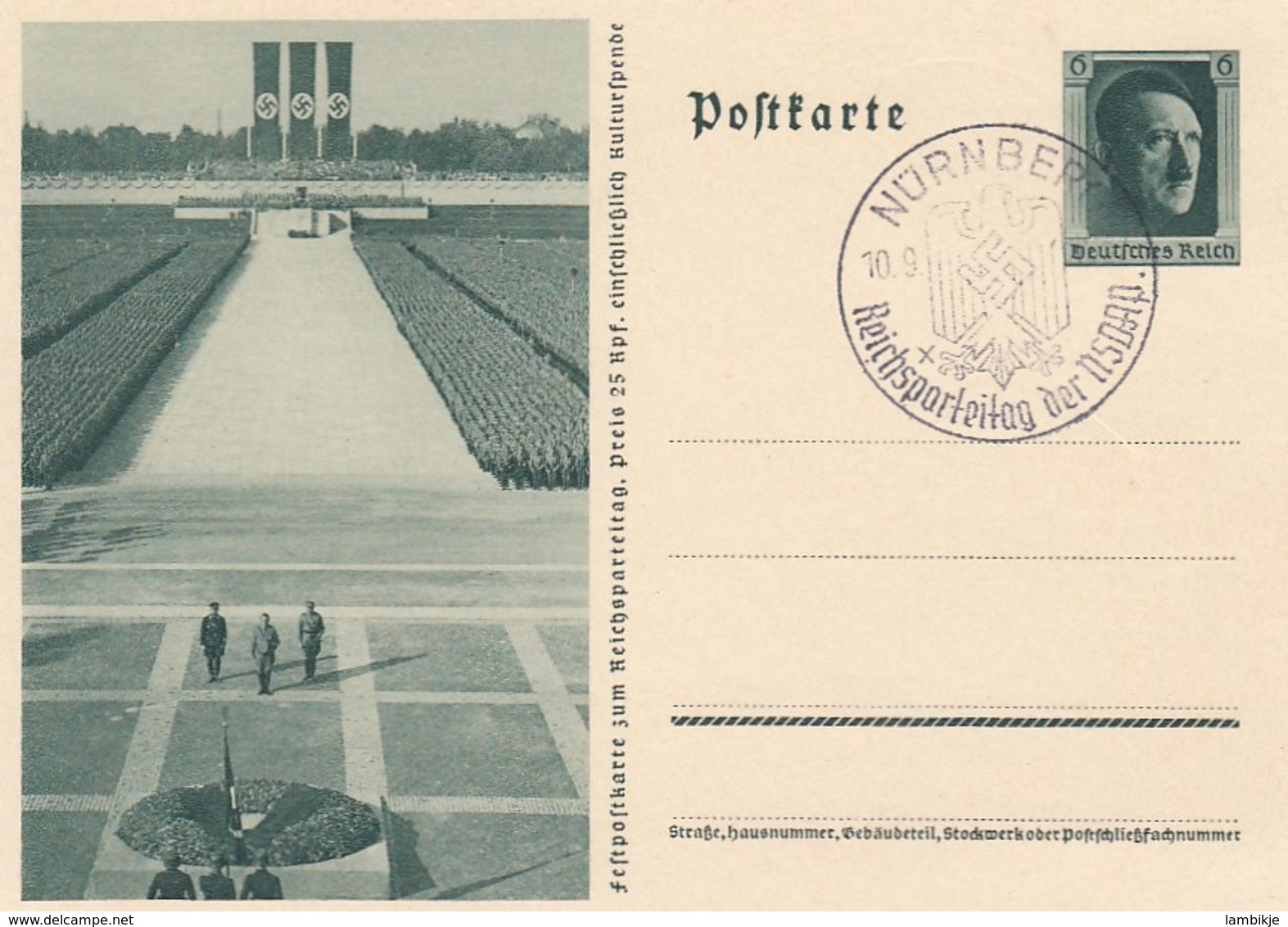 Deutsches Reich Propaganda Postkarte 1937 P264/01 - Gebraucht