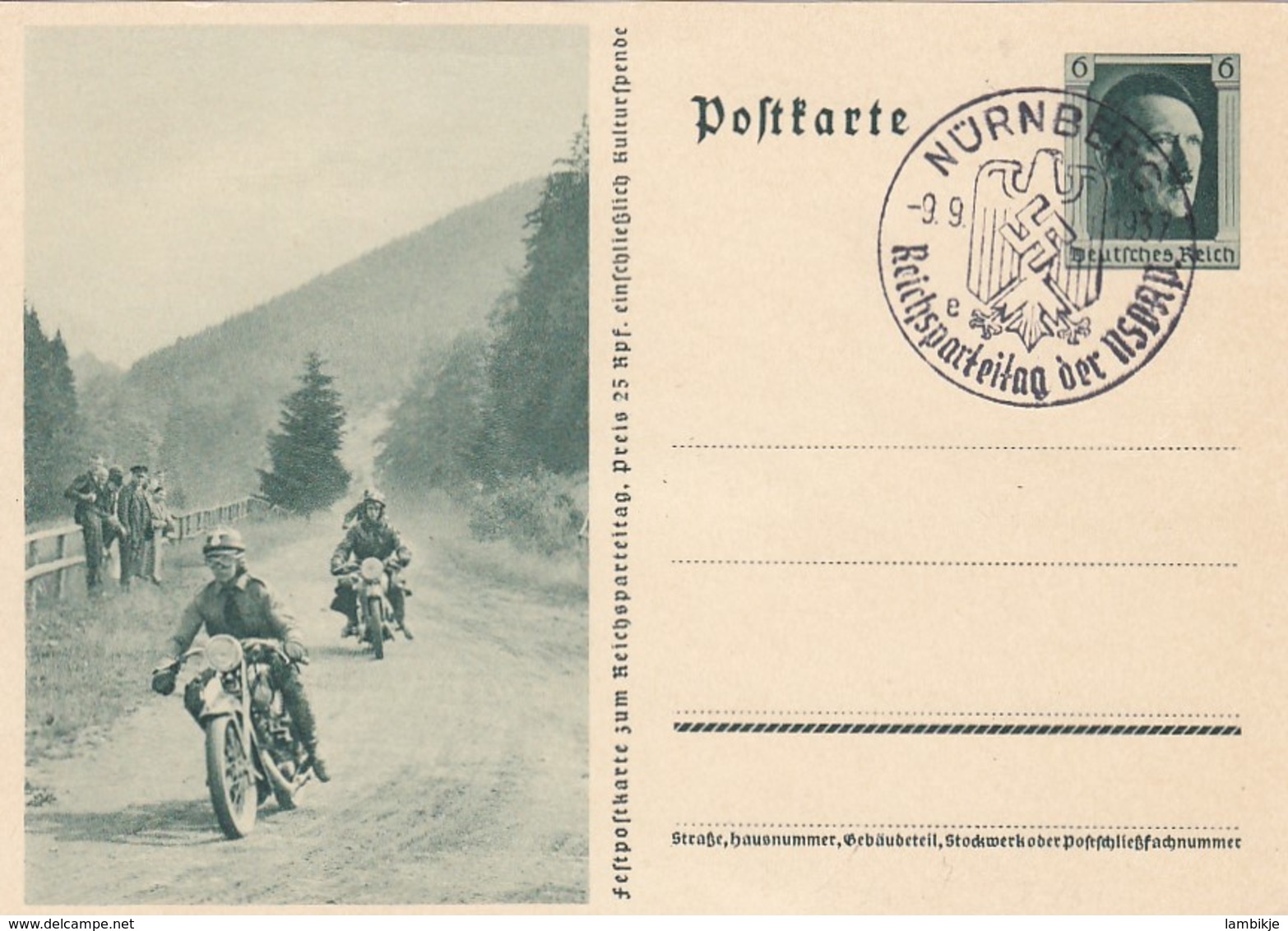 Deutsches Reich Propaganda Postkarte 1937 P264/05 - Gebraucht