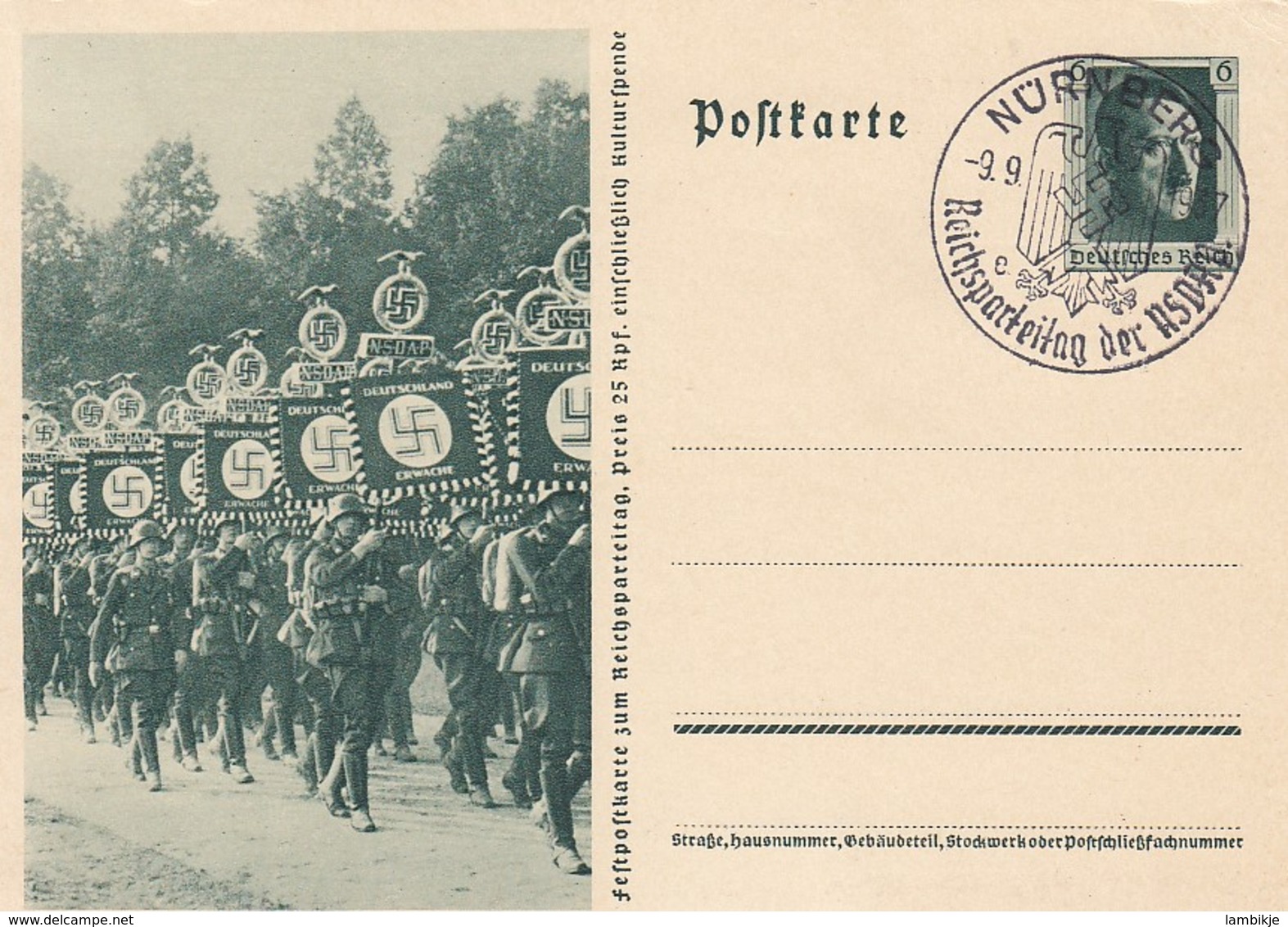 Deutsches Reich Propaganda Postkarte 1937 P264/06 - Gebraucht