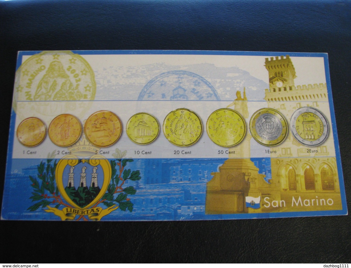 Germany Unused Postcard Clean Image Of Euro Coin San Marino - Coins (pictures)