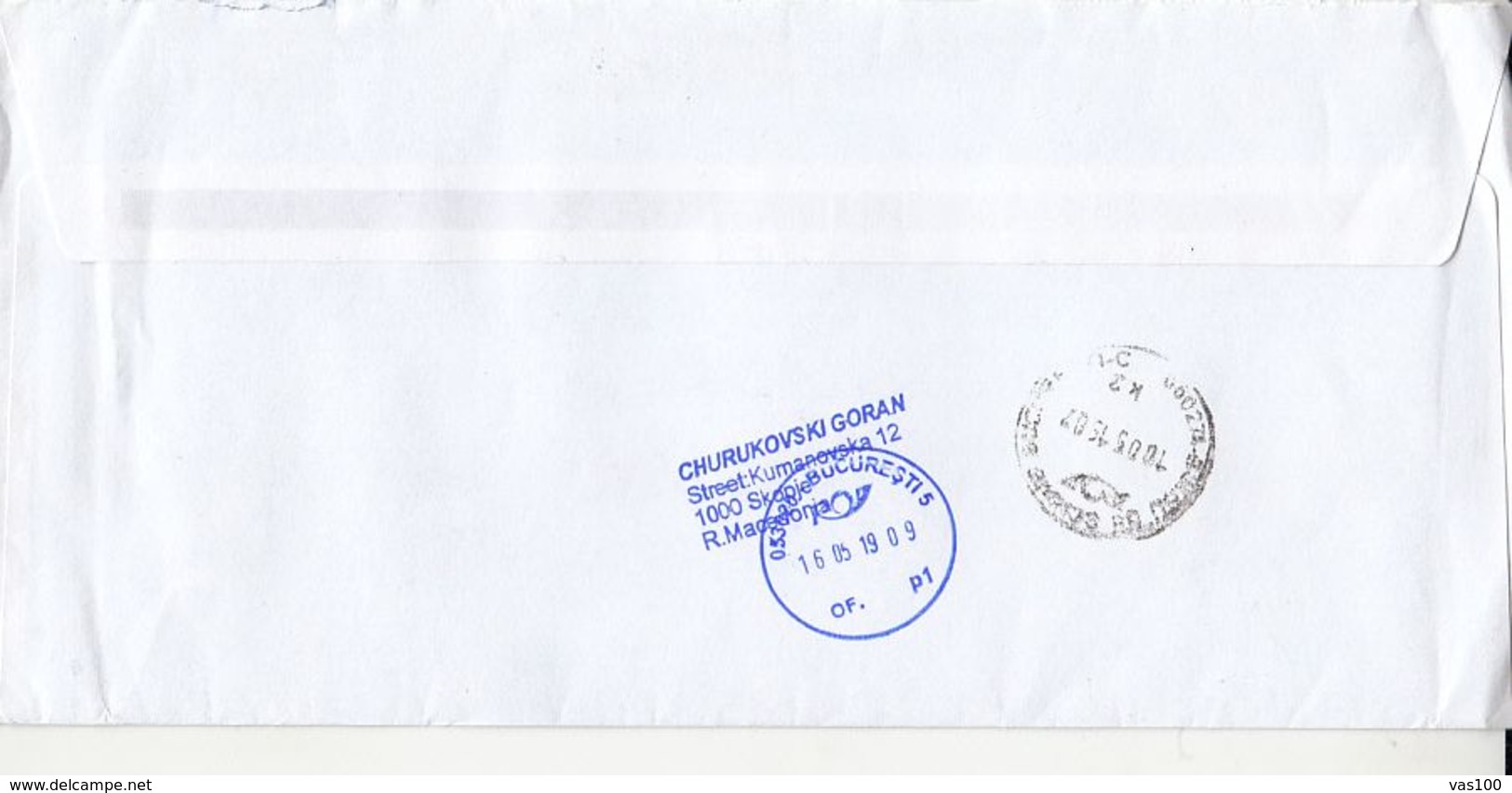 WATER, FISH, FLOWER, STAMPS ON REGISTERED COVER, 2019, MACEDONIA - Nordmazedonien