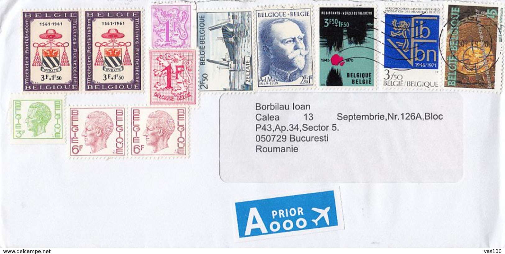 COAT OF ARMS, SHIP, PERSONALITIES, STAMPS ON COVER, 2019, BELGIUM - Covers & Documents