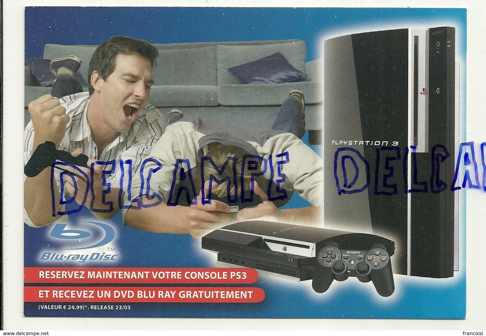 Publicité Pour La Console PS3. Carte Boomerang - Publicité