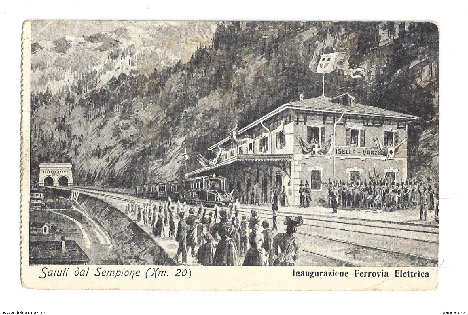 CARTOLINA STAZIONE DI ISELLE - VARZO - VERBANIA - 2 - Verbania