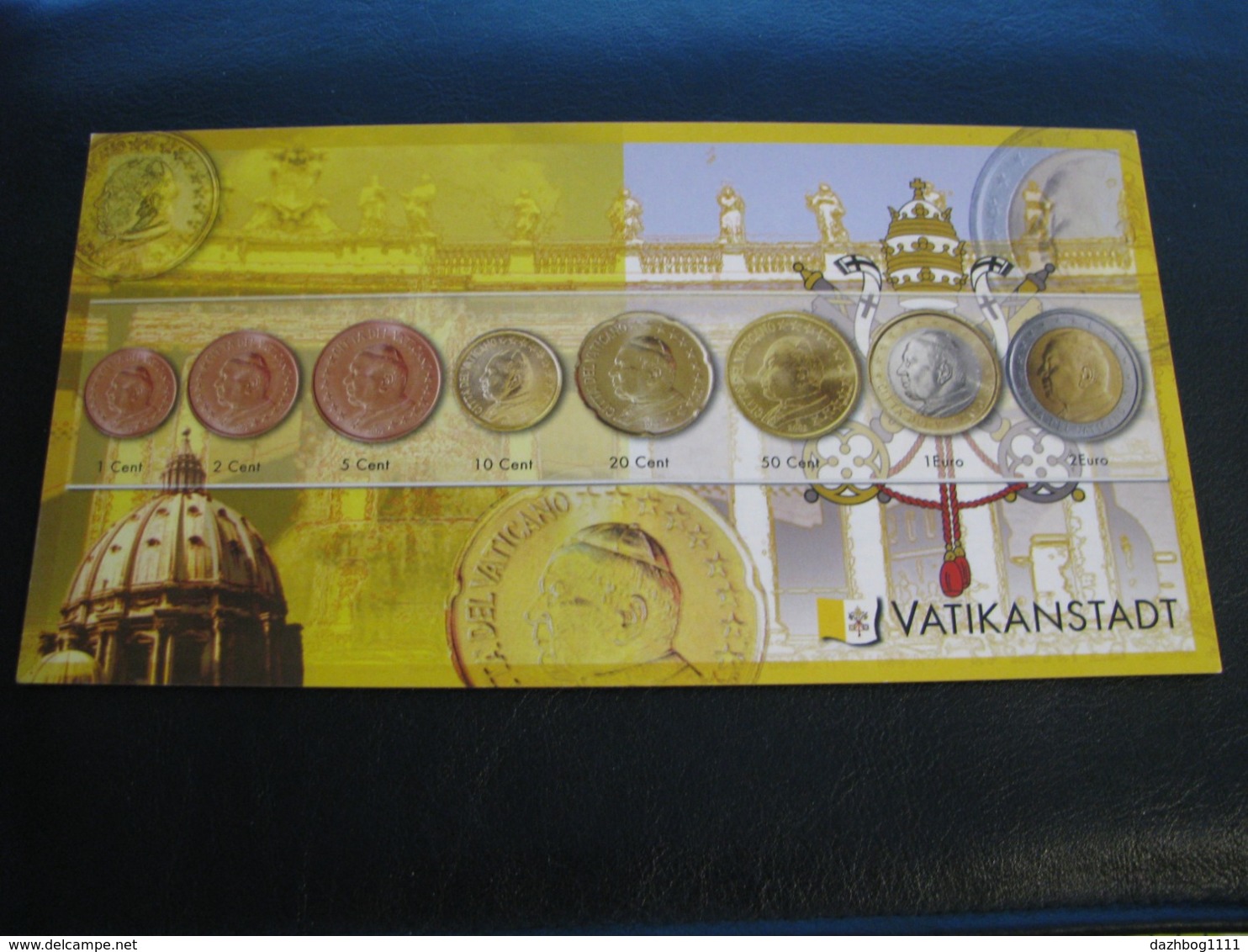 Germany Unused Postcard Clean Image Of Euro Coin Vatican - Monnaies (représentations)