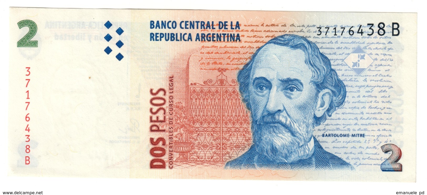 ARGENTINA	2	PESO	1997	P346	UNC			.CV. - Argentina