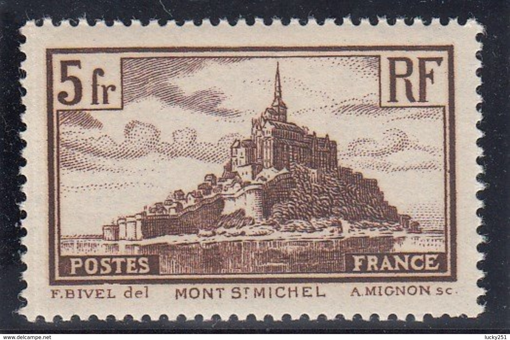 France - 1929/31 - N°YT 260** - Mont Saint-Michel - Cote 45€ - Unused Stamps