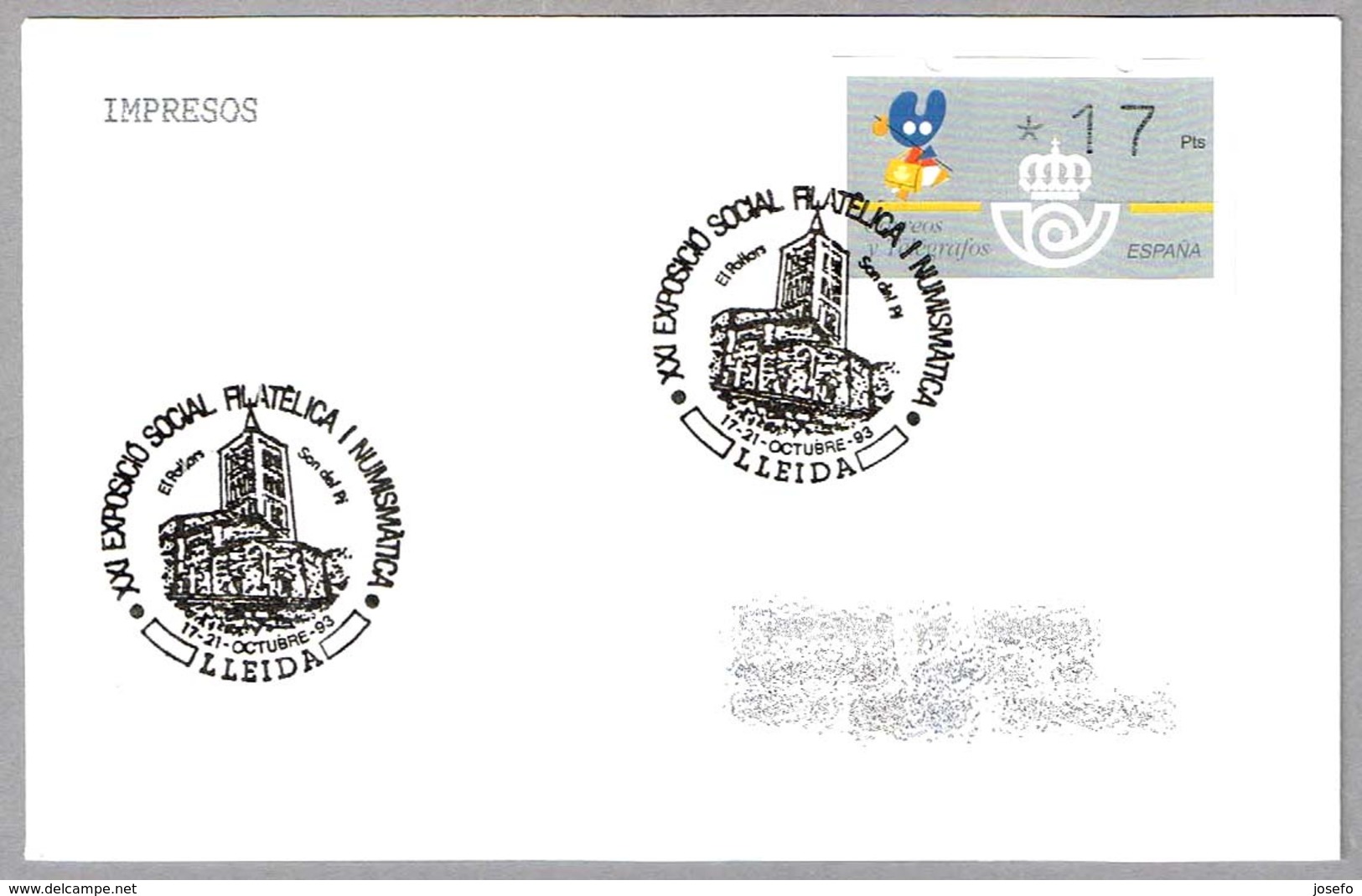 IGLESIA DE LOS SANTOS JUSTO Y PASTOR De SON DE PI. Lleida 1993 - Chiese E Cattedrali