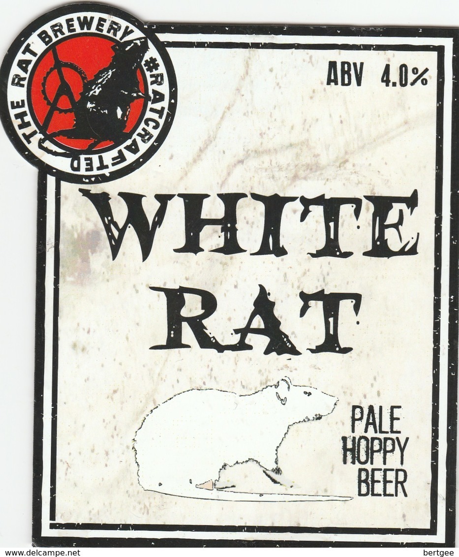 THE RAT BREWERY (HUDDERSFIELD, ENGLAND) - WHITE RAT - PUMP CLIP FRONT - Enseignes