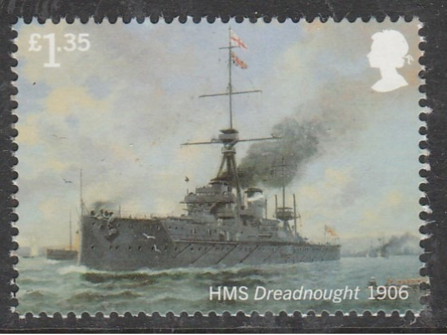 GB 2019 £1.35 ROYAL NAVY SHIPS HMS Dreadnaught ** MNH - Nuevos