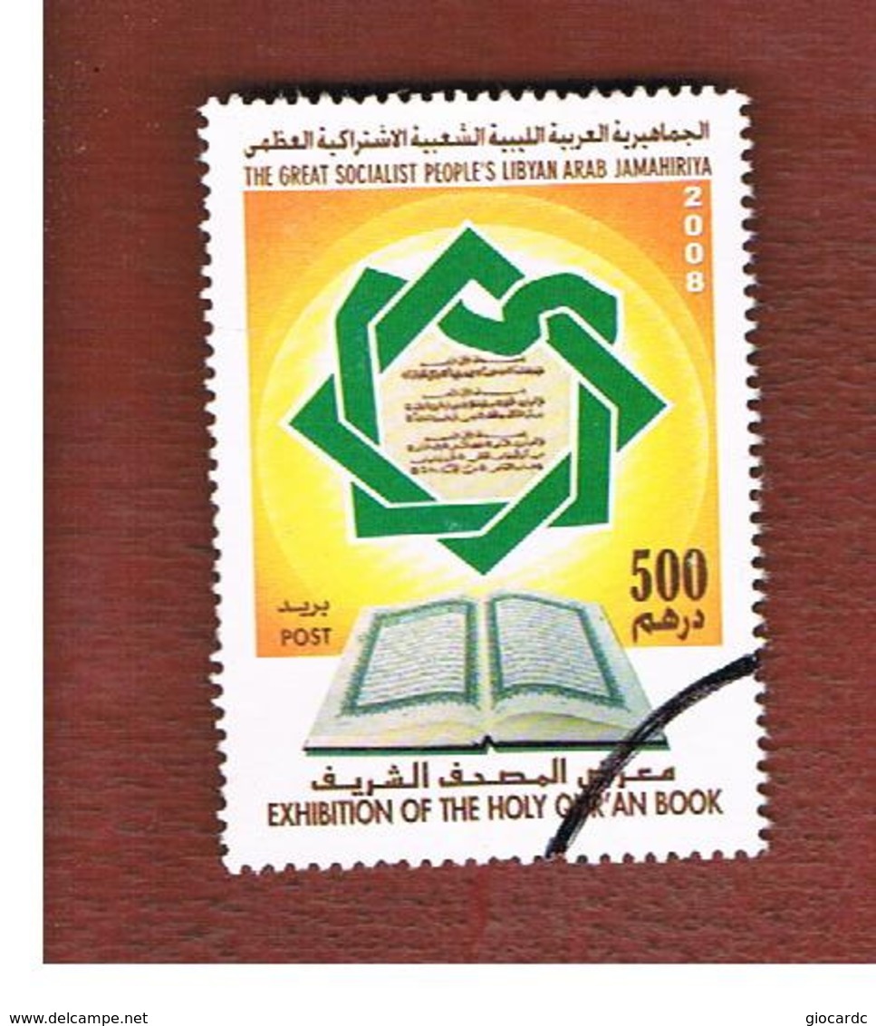 LIBIA (LIBYA) - MI 2929    -     2008 EXHBITION OF THE HOLY QUR'AN BOOK  500   -  USED - Libia