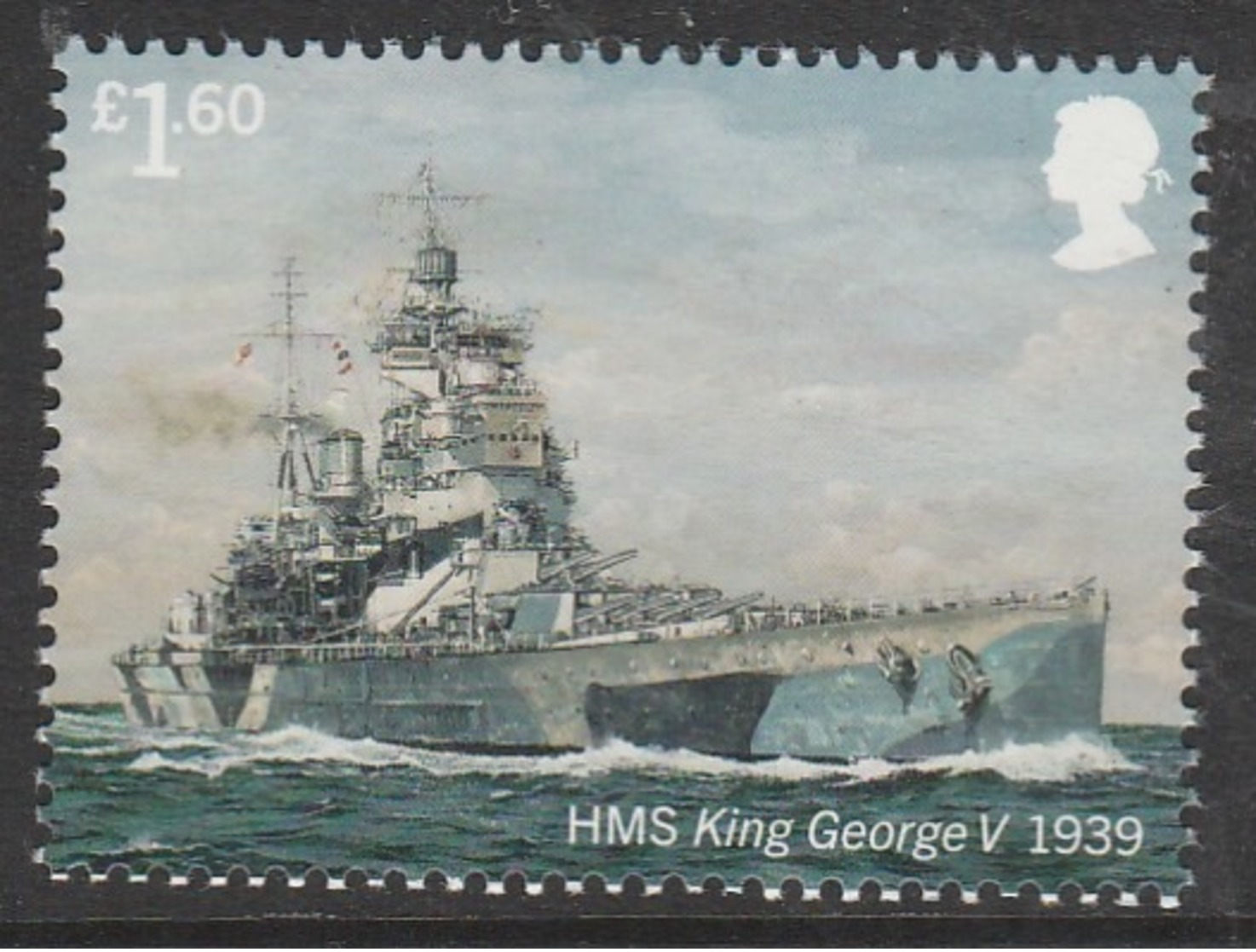 GB 2019 £1.60 ROYAL NAVY SHIPS HMS George V ** MNH - Nuevos