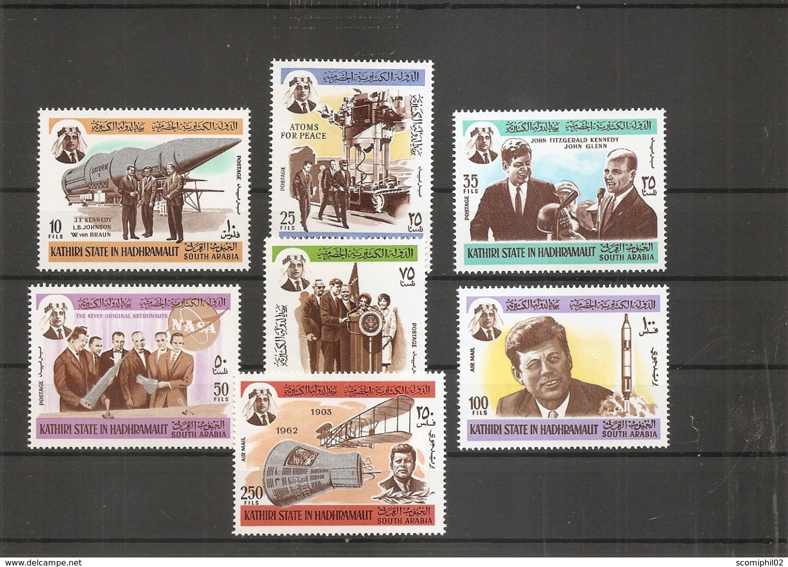 Kennedy ( 166/172 XXX -MNH- De Kathiri State In Hadhramaut) - Kennedy (John F.)