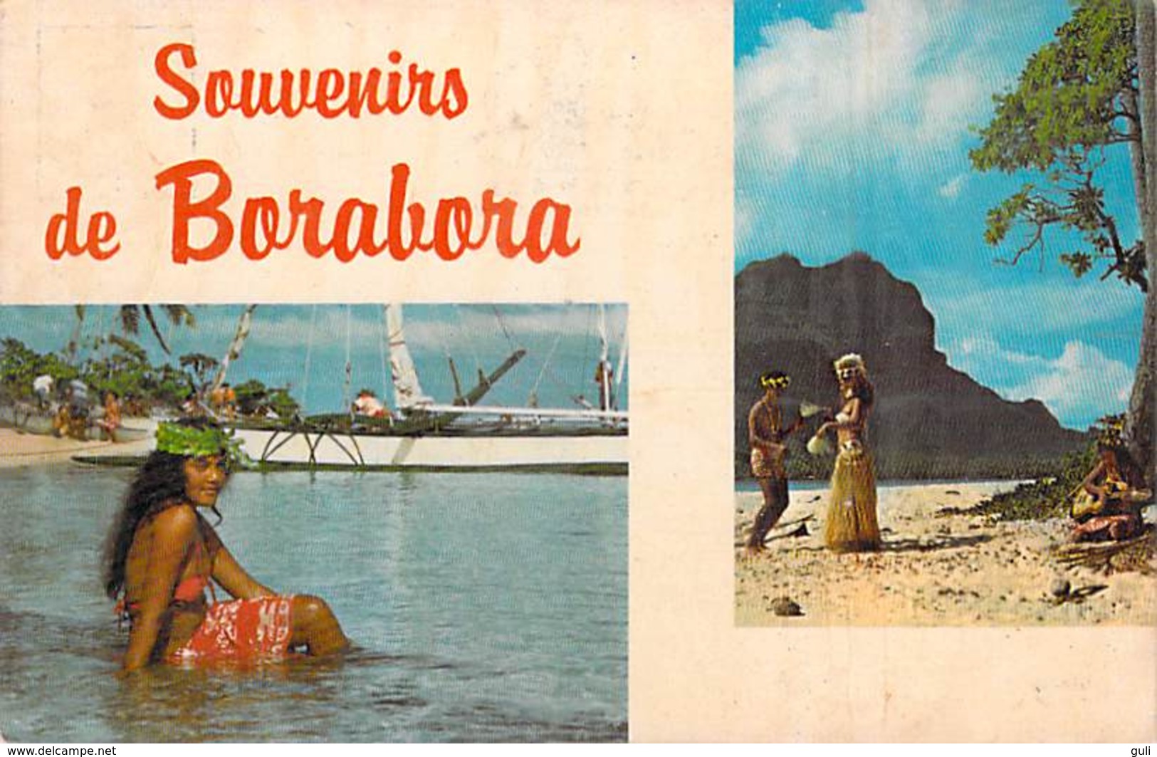 Polynésie Française SOUVENIRS De BORABORA Bora Bora (BV)(vahiné) (Photo SOUNAM Tahiti  C 18495)*PRIX FIXE - Polynésie Française