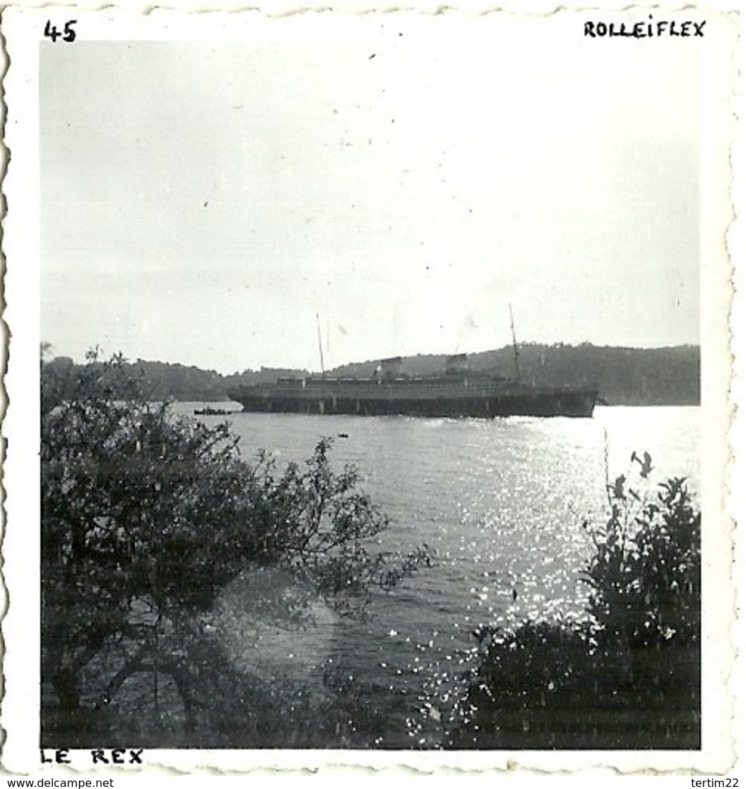 ( VILLEFRANCHE SUR MER )( 06 ALPES MARITIMES )  ( BATEAUX ) LE REX  .1938 - Lugares