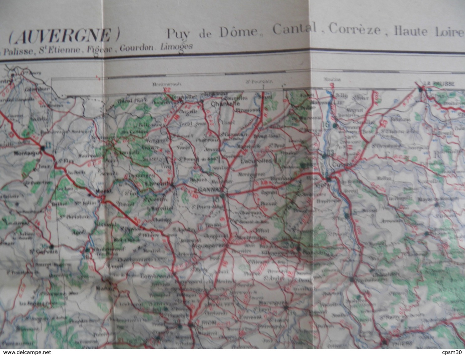 Carte routière et gastronomique, AUVERGNE Gorges du Tarn LANGUEDOC-ROUSSILLON pub restaurants et hotels avec carte, n° 8