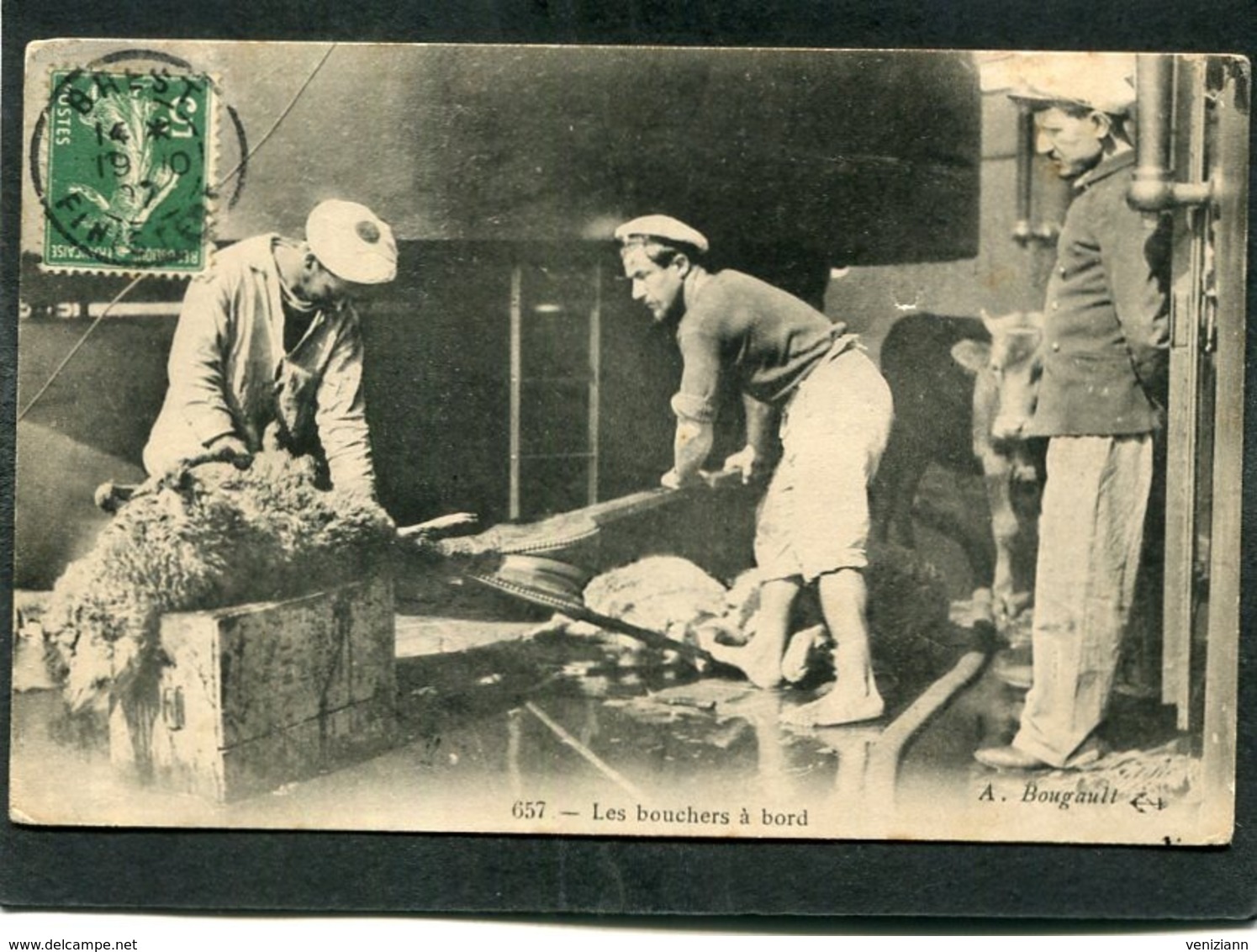 CPA - MARINE - Les Bouchers à Bord - Krieg