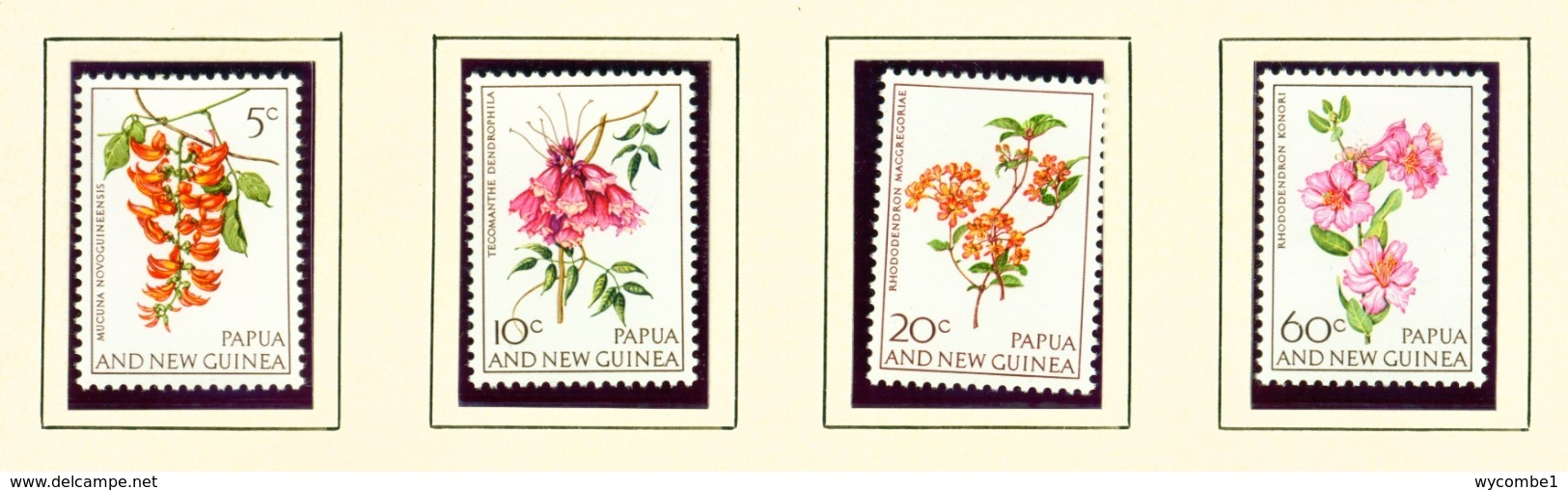 PAPUA NEW GUINEA  -  1966 Flowers Set Unmounted/Never Hinged Mint - Papua New Guinea