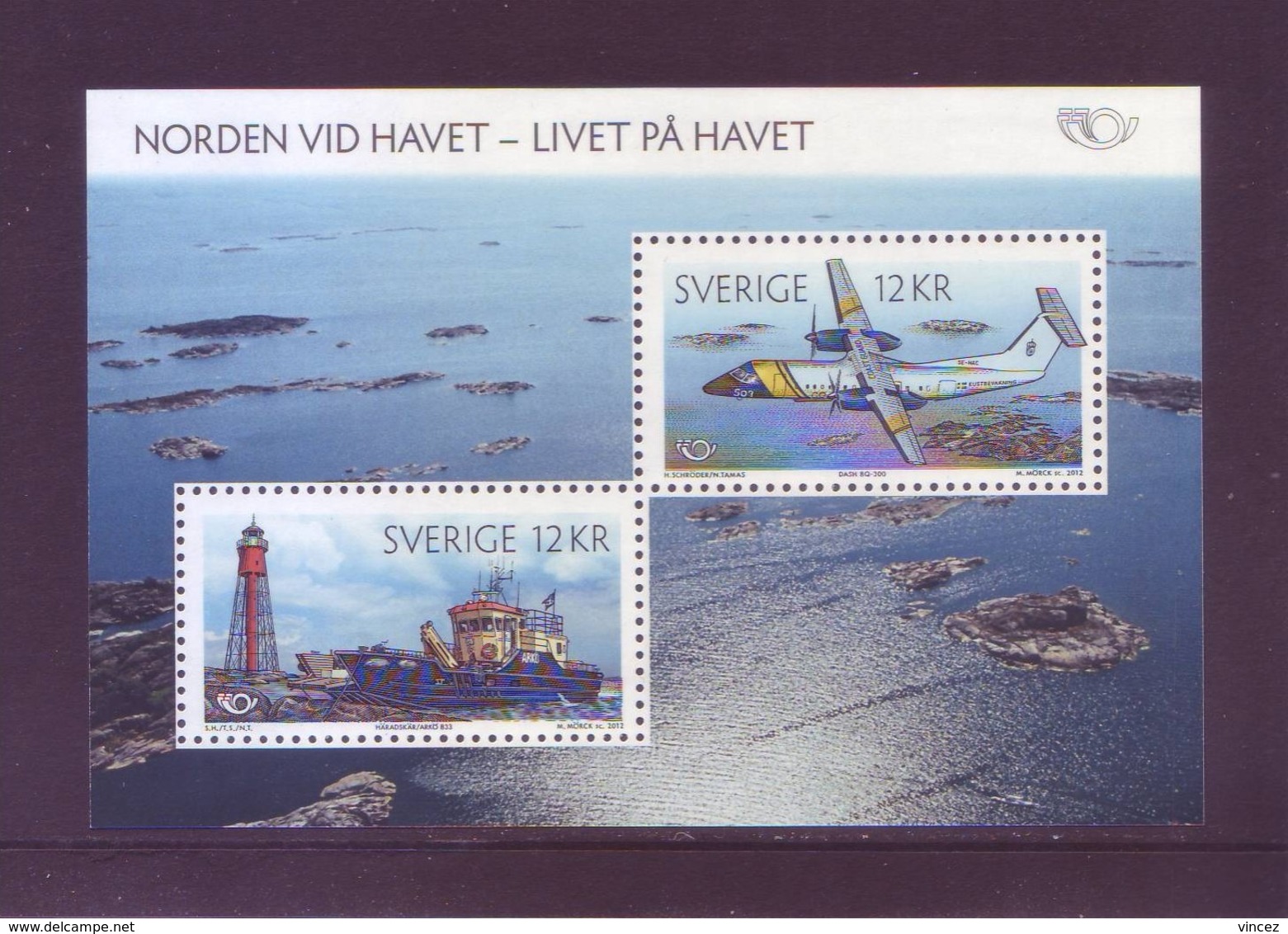 Svezia 2012 - La Vita Sul Mare. Foglietto MNH** - Unused Stamps