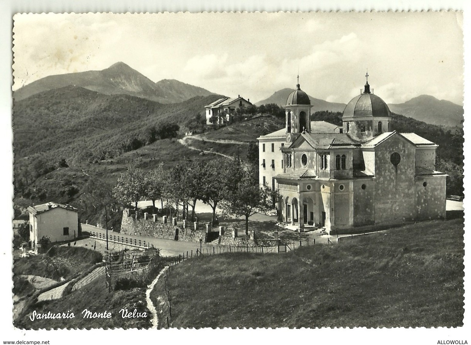 5550 "SANTUARIO MONTE VELVA"- CARTOLINA POSTALE ORIGINALE SPEDITA 1956 - Sonstige & Ohne Zuordnung