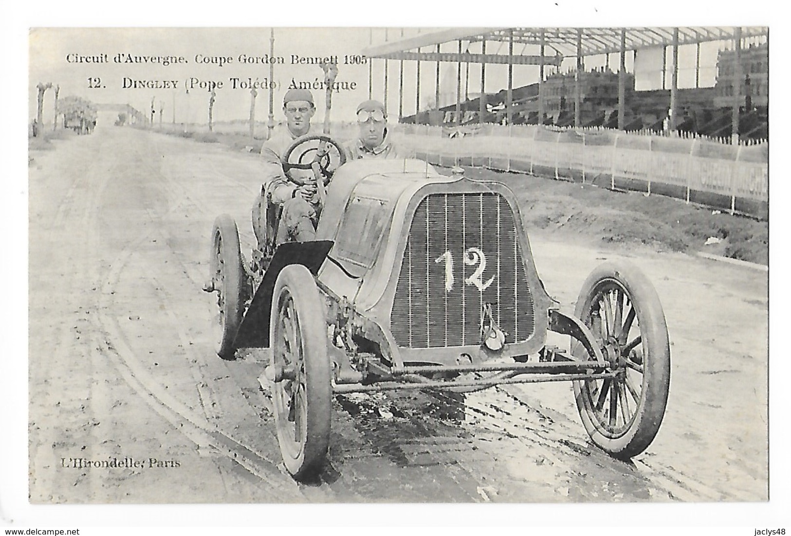 La Coupe GORDON-BENETT  1905  - DINGLEY  (Pope Tolédo)  Amérique  -  L 1 - Rally's