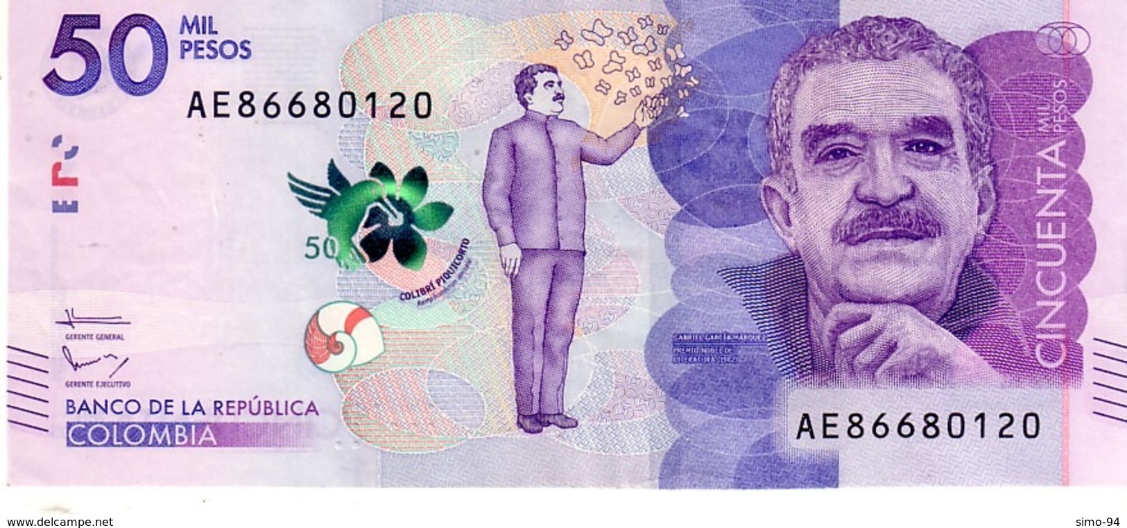 Colombia P.462  50000 Peso 2016 Au - Colombia