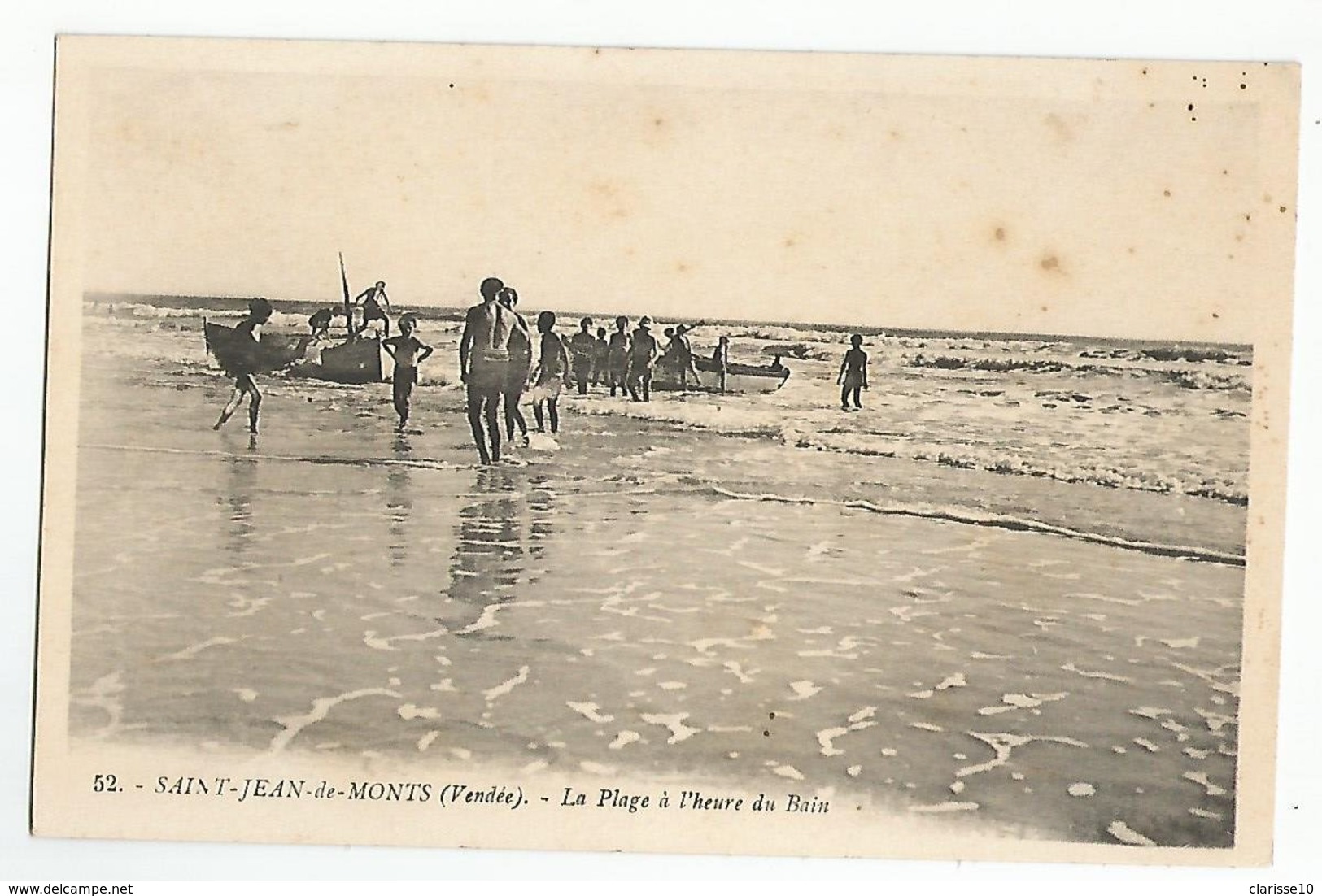 85 Saint Jean De Monts La Plage A L'heure Du Bain N°52 Animée - Saint Jean De Monts